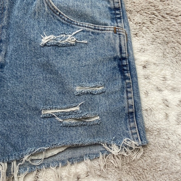 Rustler jean shorts size 30 vintage high rise distressed denim Y2K grunge skater - Picture 4 of 10